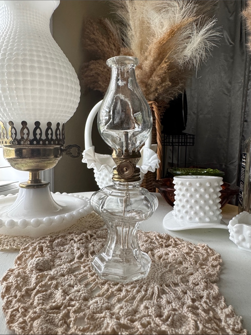 Clear Glass Oil Lamp - Classic Decorative Accent